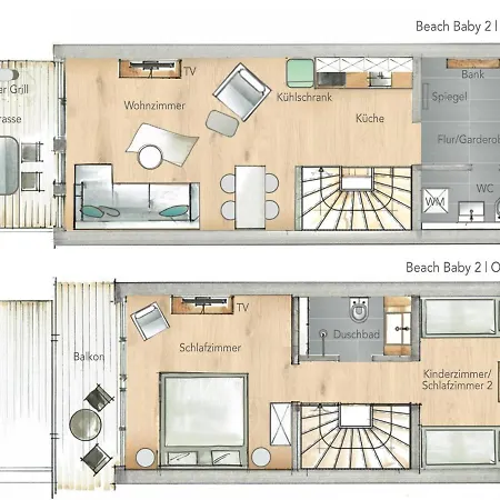 Strand-maisonette Baby 2 Apartament *